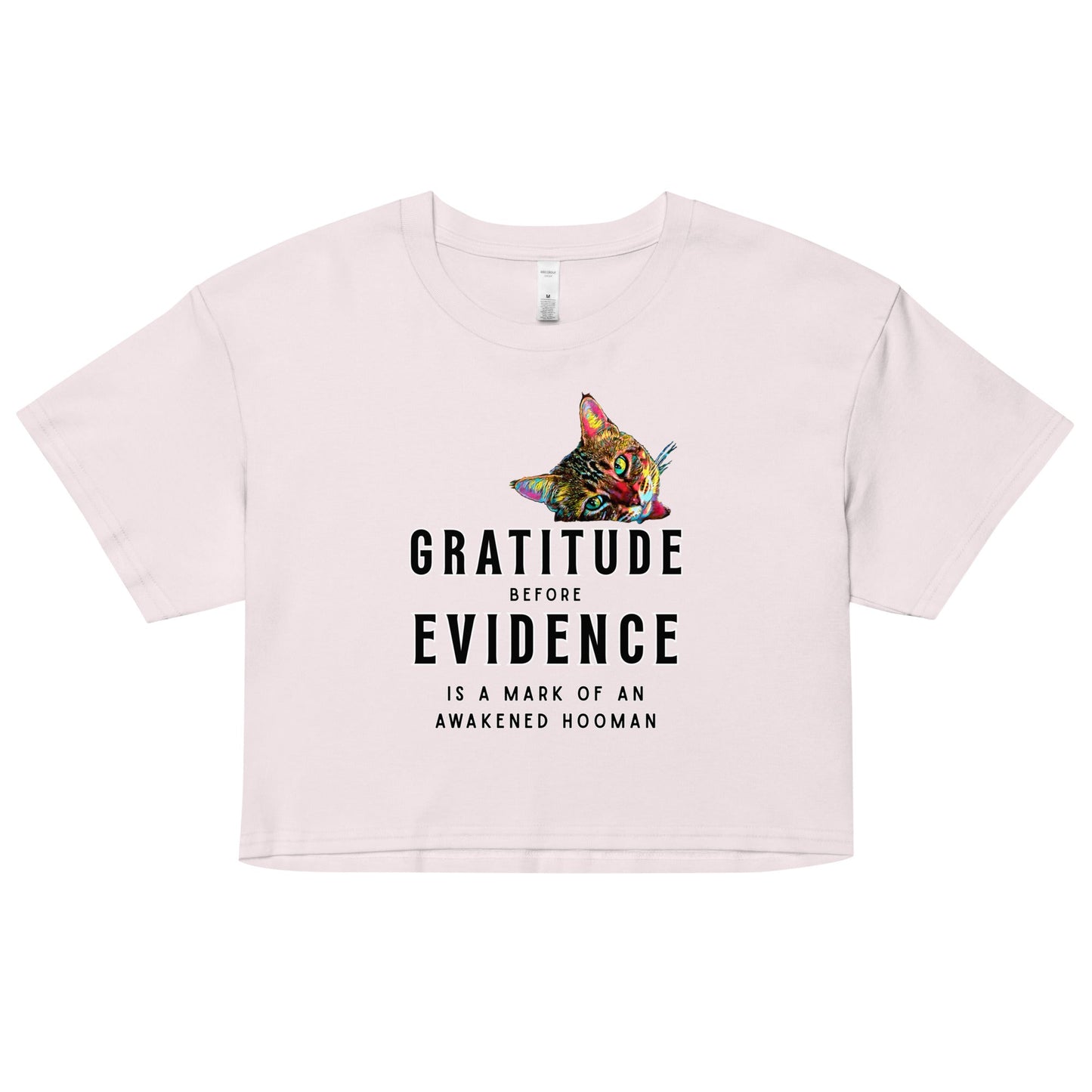 Gratitude before Evidence Women’s Crop Top - My Social Cat Bonafide Boutique LLCGratitude before Evidence Women’s Crop Topcrop topMy Social Cat Bonafide Boutique LLCOrchidXScatevidence