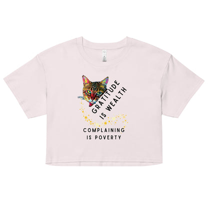 Gratitude is Wealth Complaining is Poverty Women’s Crop Top - My Social Cat Bonafide Boutique LLCGratitude is Wealth Complaining is Poverty Women’s Crop Topcrop topMy Social Cat Bonafide Boutique LLCOrchidXScatcomplaining