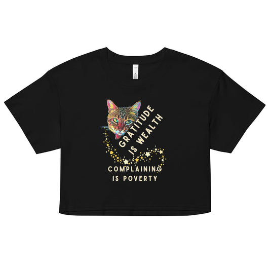 Gratitude is Wealth Complaining is Poverty Women’s Crop Top - My Social Cat Bonafide Boutique LLCGratitude is Wealth Complaining is Poverty Women’s Crop Topcrop topMy Social Cat Bonafide Boutique LLCBlackXScatcomplaining