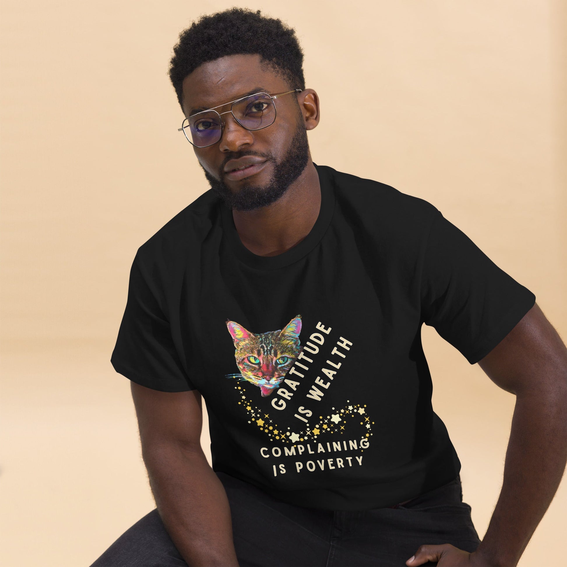 Gratitude is Wealth Unisex Classic Tee - My Social Cat Bonafide Boutique LLCGratitude is Wealth Unisex Classic TeeT-shirtMy Social Cat Bonafide Boutique LLCBlackScatcomplaining