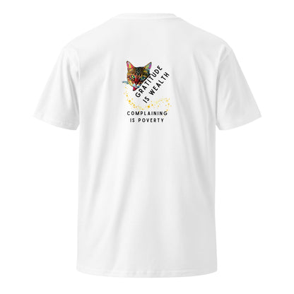 Gratitude is Wealth Unisex Premium Tee - My Social Cat Bonafide Boutique LLCGratitude is Wealth Unisex Premium TeeT-shirtMy Social Cat Bonafide Boutique LLCWhiteScatcomplaining