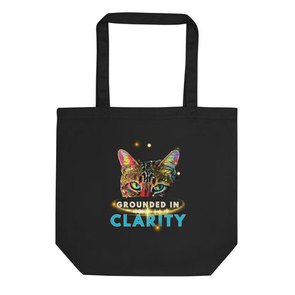Grounded in Clarity Eco Organic Cotton Tote Bag - My Social Cat Bonafide Boutique LLC 