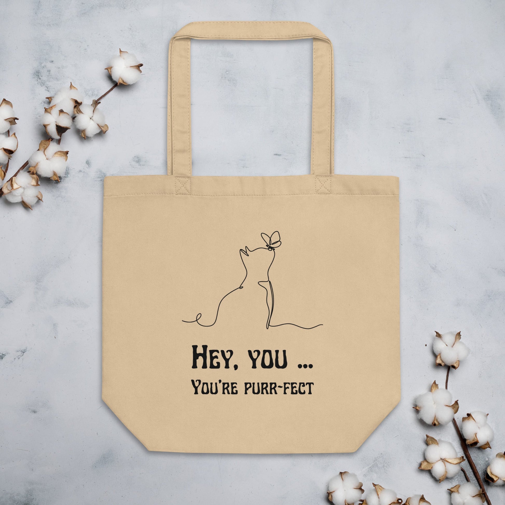 Hey You Eco Tote Bag - My Social Cat Bonafide Boutique LLCHey You Eco Tote BagtoteMy Social Cat Bonafide Boutique LLCOysterbaghey