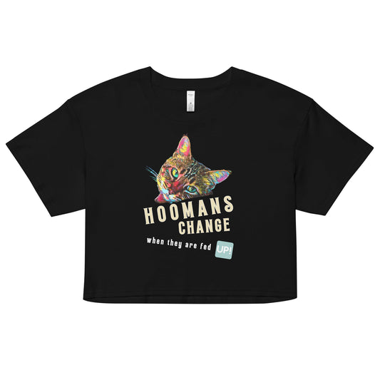 Hoomans Change Women’s Crop Top - My Social Cat Bonafide Boutique LLCHoomans Change Women’s Crop Topcrop topMy Social Cat Bonafide Boutique LLCBlackXScatchange