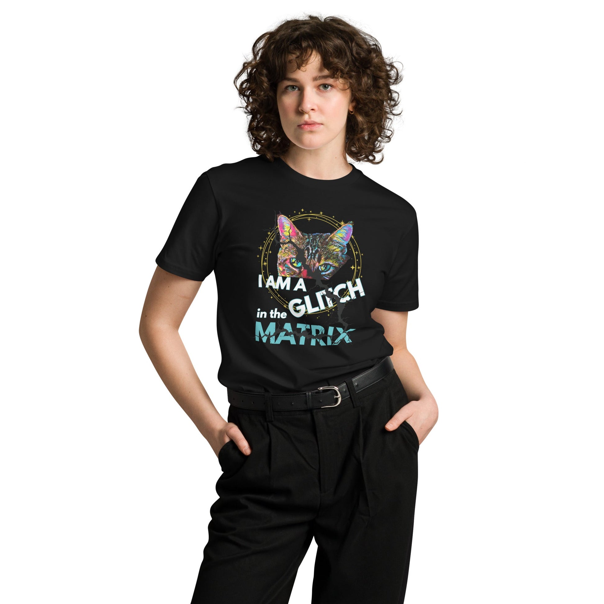I Am a Glitch in the Matrix Unisex Premium Tee - My Social Cat Bonafide Boutique LLCI Am a Glitch in the Matrix Unisex Premium TeeT-shirtMy Social Cat Bonafide Boutique LLCBlackSglitchI am