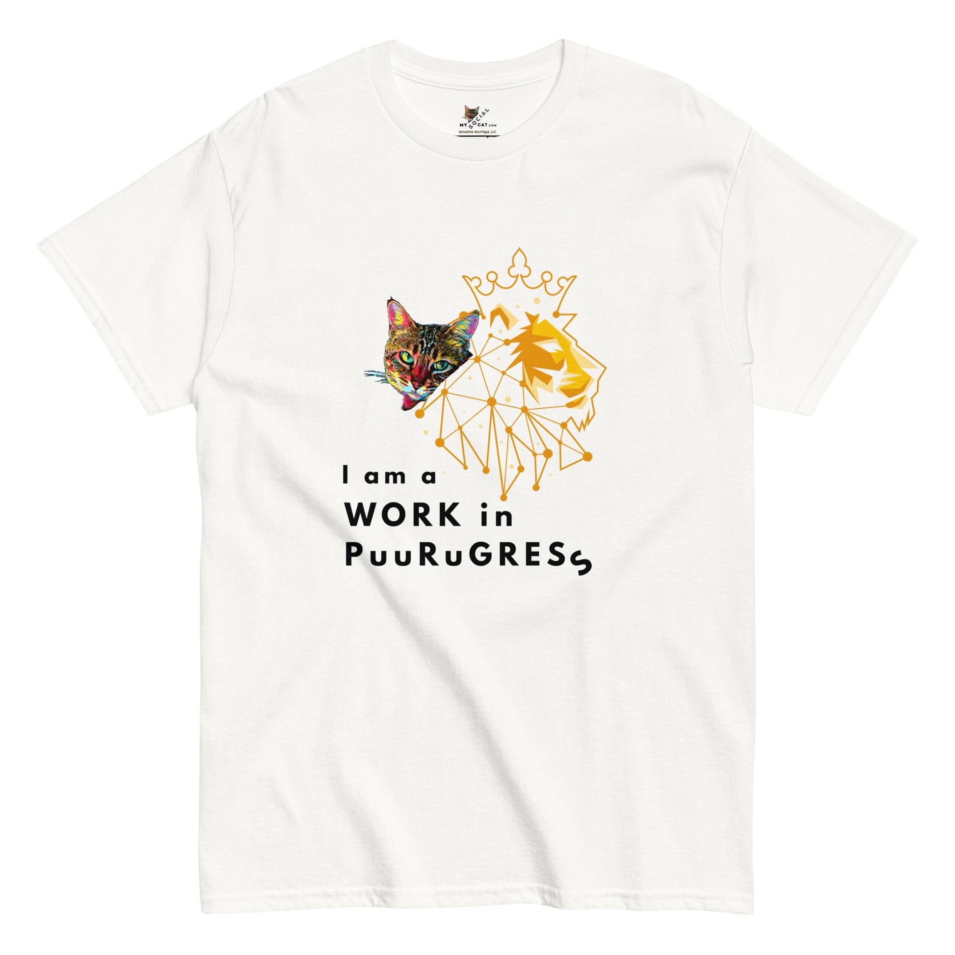 I Am a Work in Puurugress Unisex Classic Tee - My Social Cat Bonafide Boutique LLCI Am a Work in Puurugress Unisex Classic TeeT-shirtMy Social Cat Bonafide Boutique LLCWhiteSI amprogress