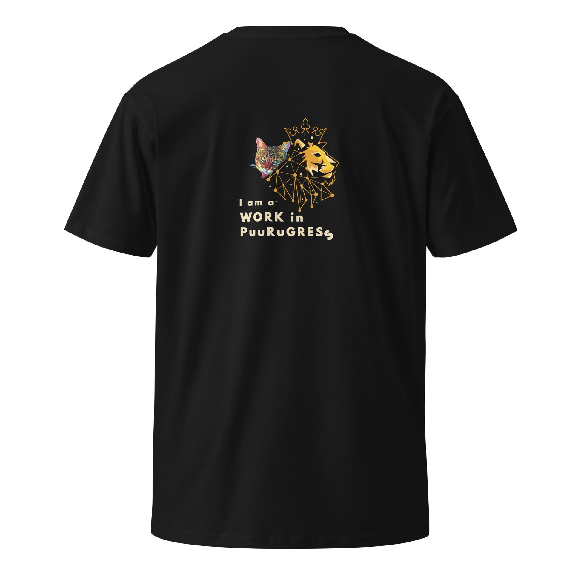 I Am a Work in Puurugress Unisex Premium Tee - My Social Cat Bonafide Boutique LLCI Am a Work in Puurugress Unisex Premium TeeT-shirtMy Social Cat Bonafide Boutique LLCBlackMI amprogress