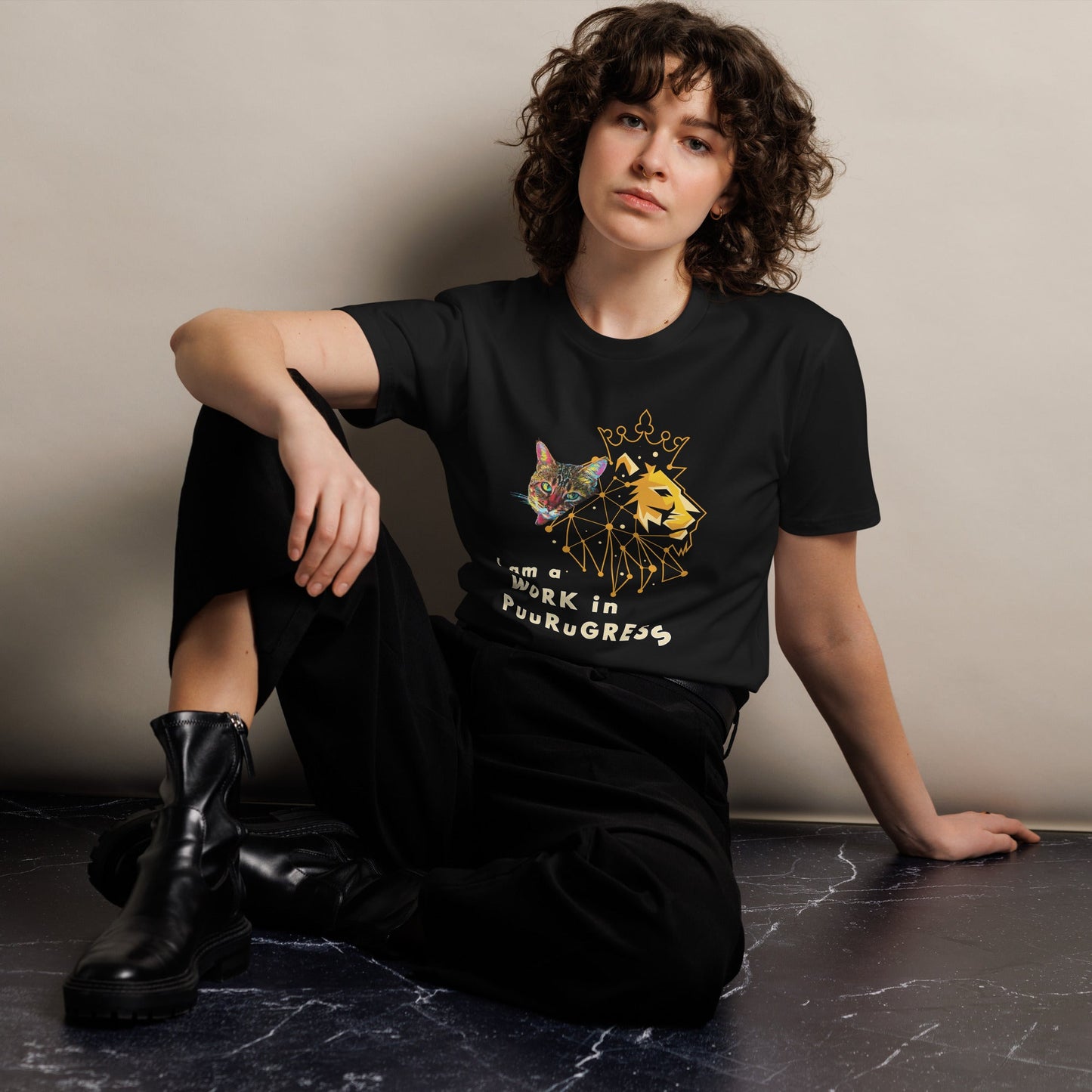 I Am a Work in Puurugress Unisex Premium Tee - My Social Cat Bonafide Boutique LLCI Am a Work in Puurugress Unisex Premium TeeT-shirtMy Social Cat Bonafide Boutique LLCBlackMI amprogress