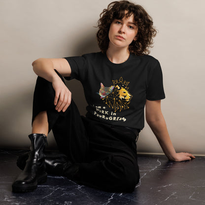I Am a Work in Puurugress Unisex Premium Tee - My Social Cat Bonafide Boutique LLCI Am a Work in Puurugress Unisex Premium TeeT-shirtMy Social Cat Bonafide Boutique LLCBlackMI amprogress