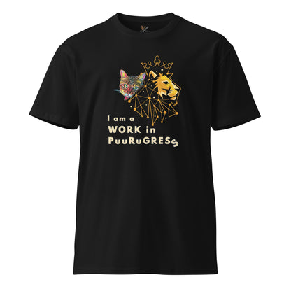 I Am a Work in Puurugress Unisex Premium Tee - My Social Cat Bonafide Boutique LLCI Am a Work in Puurugress Unisex Premium TeeT-shirtMy Social Cat Bonafide Boutique LLCBlackMI amprogress