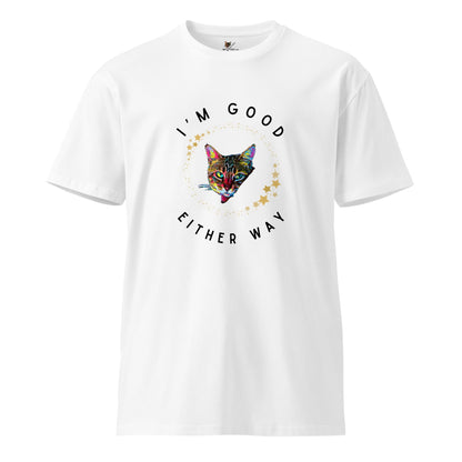I'm Good Either Way Unisex Premium Tee - My Social Cat Bonafide Boutique LLCI'm Good Either Way Unisex Premium TeeT-shirtMy Social Cat Bonafide Boutique LLCWhiteSameither