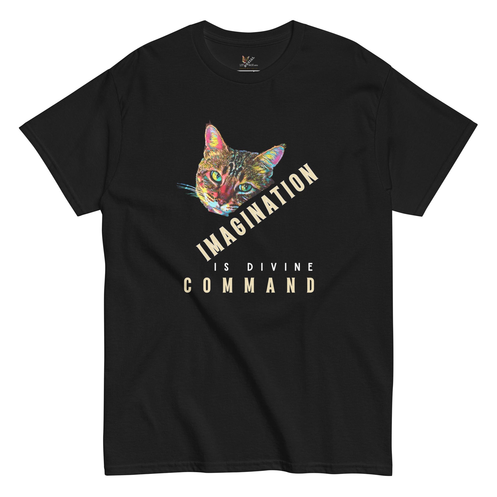 Imagination is Divine Command Unisex Classic Tee - My Social Cat Bonafide Boutique LLCImagination is Divine Command Unisex Classic TeeT-shirtMy Social Cat Bonafide Boutique LLCBlackScatcommand