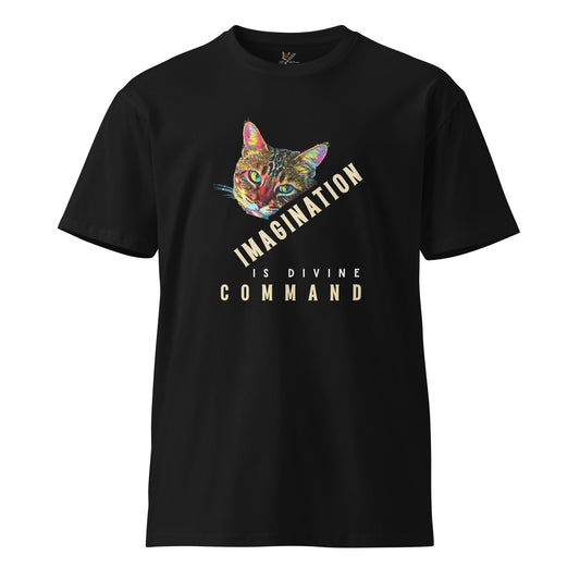 Imagination is Divine Command Unisex Premium Tee - My Social Cat Bonafide Boutique LLCImagination is Divine Command Unisex Premium TeeT-shirtMy Social Cat Bonafide Boutique LLCBlackScatcommand