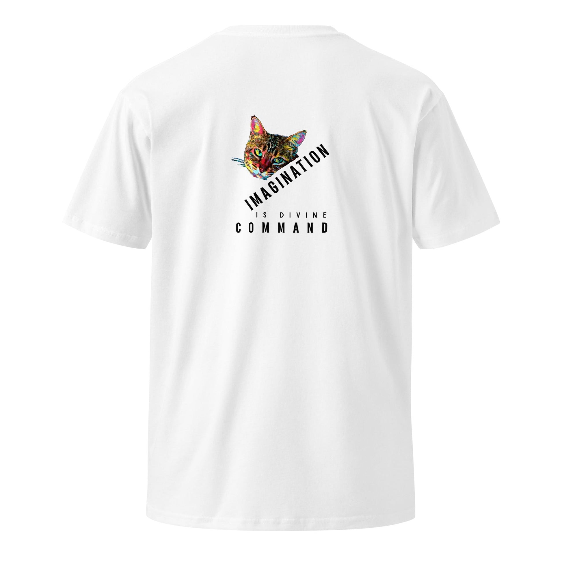 Imagination is Divine Command Unisex Premium Tee - My Social Cat Bonafide Boutique LLCImagination is Divine Command Unisex Premium TeeT-shirtMy Social Cat Bonafide Boutique LLCWhiteScatcommand