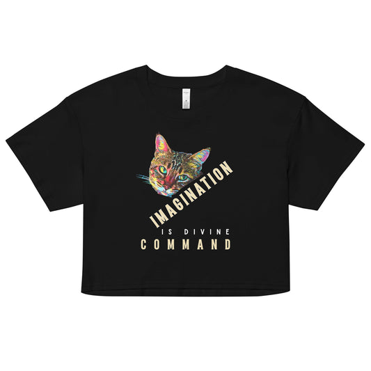 Imagination is Divine Command Women’s Crop Top - My Social Cat Bonafide Boutique LLCImagination is Divine Command Women’s Crop Topcrop topMy Social Cat Bonafide Boutique LLCBlackXScatcommand
