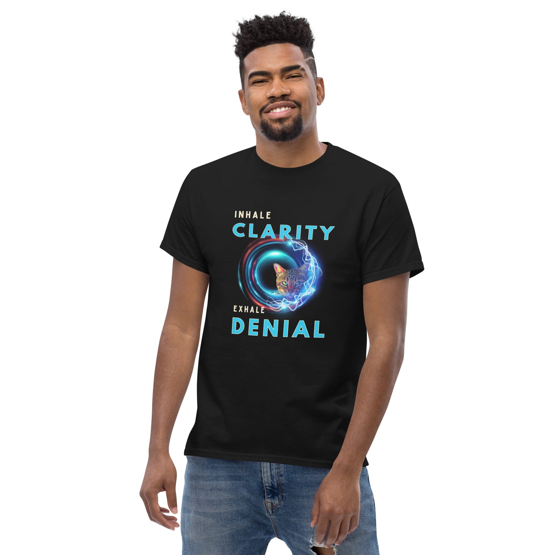 Inhale Clarity Exhale Denial Unisex Classic Tee - My Social Cat Bonafide Boutique LLCInhale Clarity Exhale Denial Unisex Classic TeeT-shirtMy Social Cat Bonafide Boutique LLCSclarityclassic