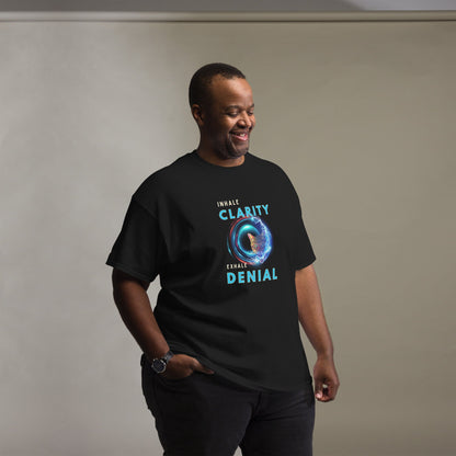 Inhale Clarity Exhale Denial Unisex Classic Tee - My Social Cat Bonafide Boutique LLCInhale Clarity Exhale Denial Unisex Classic TeeT-shirtMy Social Cat Bonafide Boutique LLCSclarityclassic