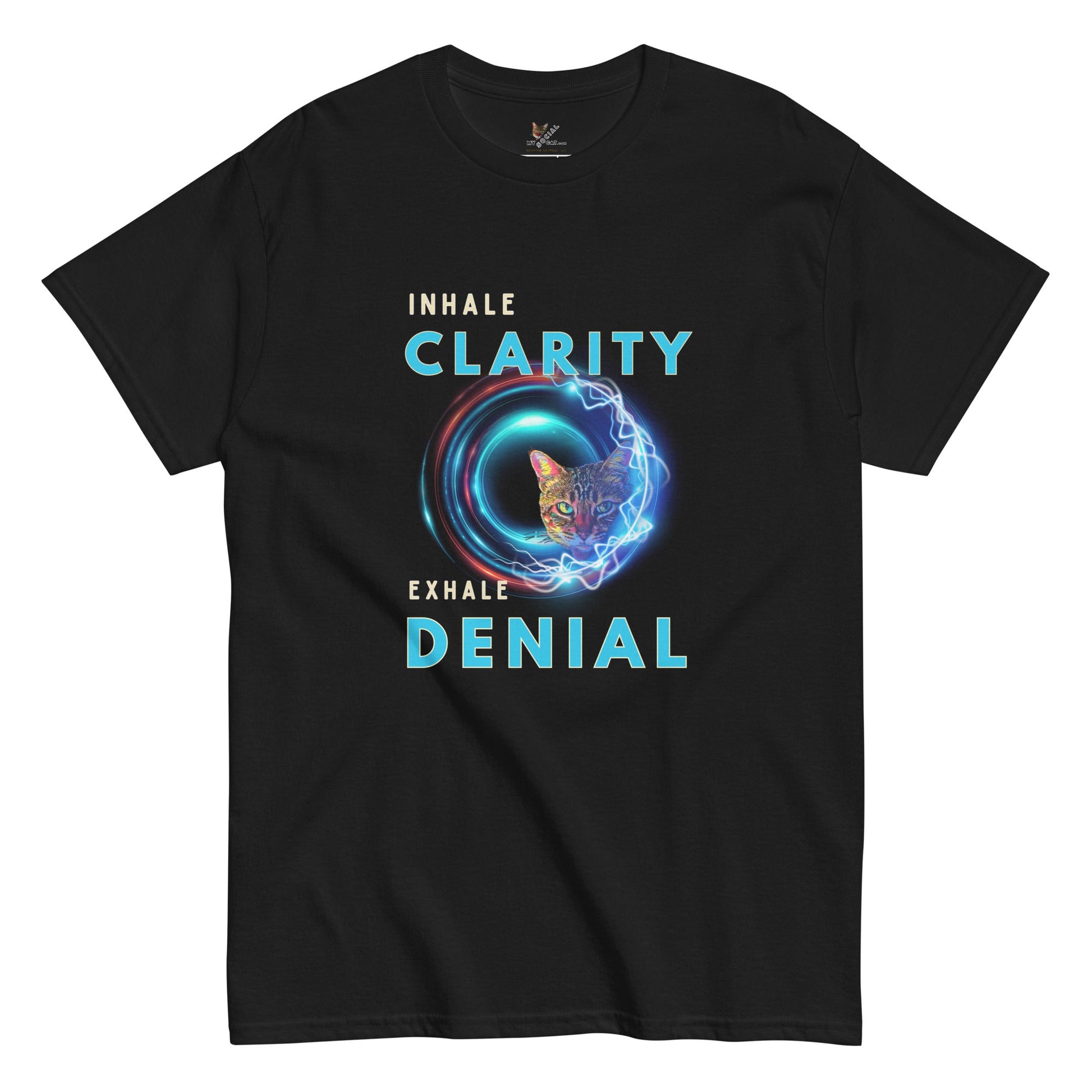 Inhale Clarity Exhale Denial Unisex Classic Tee - My Social Cat Bonafide Boutique LLCInhale Clarity Exhale Denial Unisex Classic TeeT-shirtMy Social Cat Bonafide Boutique LLCSclarityclassic