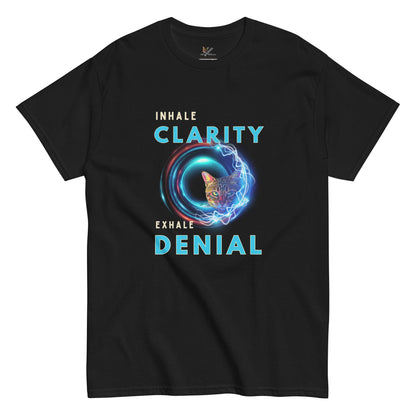 Inhale Clarity Exhale Denial Unisex Classic Tee - My Social Cat Bonafide Boutique LLCInhale Clarity Exhale Denial Unisex Classic TeeT-shirtMy Social Cat Bonafide Boutique LLCSclarityclassic