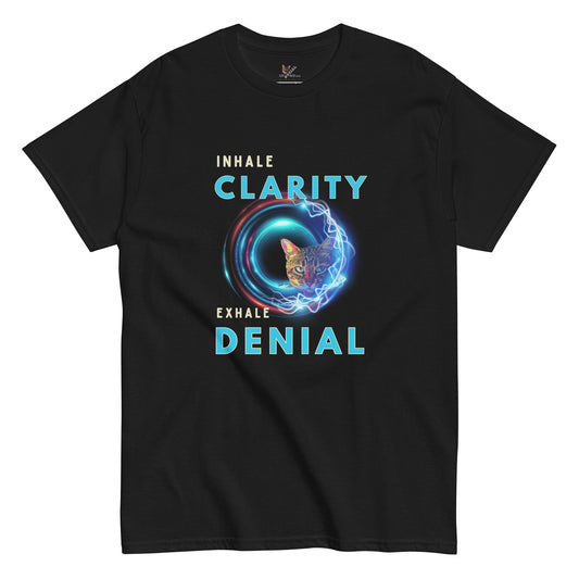 Inhale Clarity Exhale Denial Unisex Classic Tee - My Social Cat Bonafide Boutique LLCInhale Clarity Exhale Denial Unisex Classic TeeT-shirtMy Social Cat Bonafide Boutique LLCSclarityclassic
