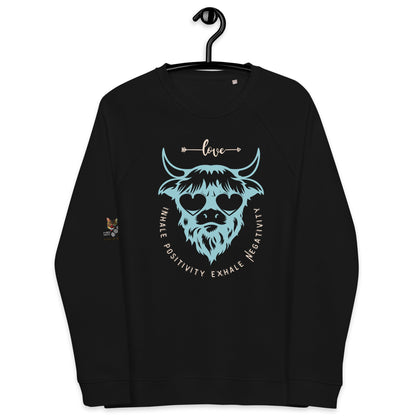 Inhale Positivity Plush Organic Sweatshirt - My Social Cat Bonafide Boutique LLCInhale Positivity Plush Organic SweatshirtSweatshirtMy Social Cat Bonafide Boutique LLCBlackXSinhaleplush