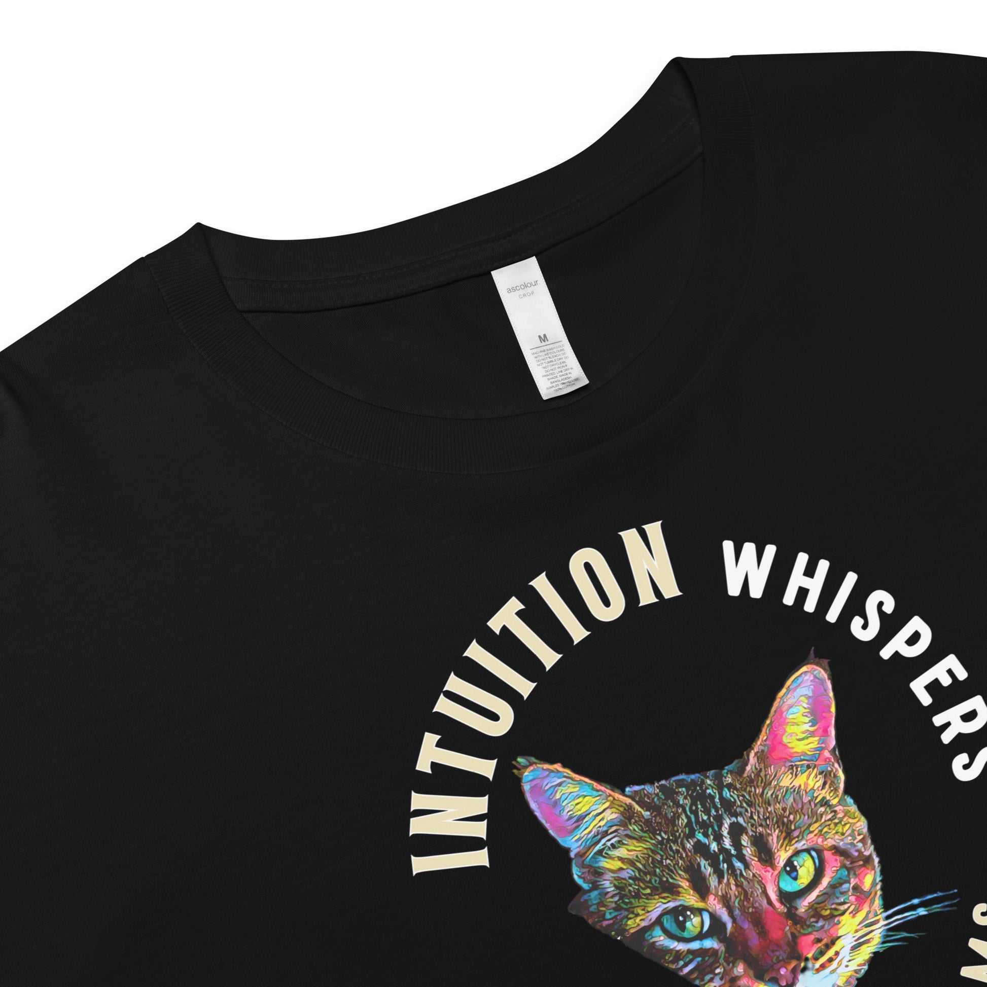 Intuition Whispers Anxiety Screams Women’s Crop Top - My Social Cat Bonafide Boutique LLCIntuition Whispers Anxiety Screams Women’s Crop Topcrop topMy Social Cat Bonafide Boutique LLCBlackXSanxietycat