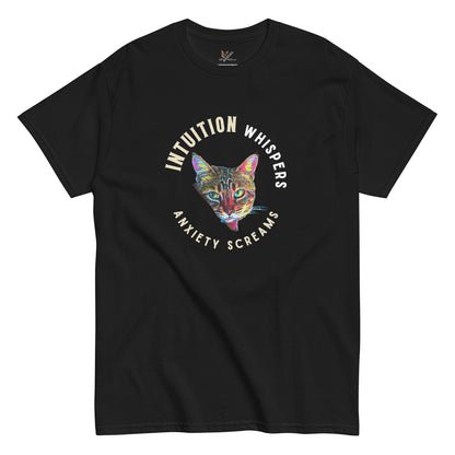Intuition Whispers Unisex Classic Tee - My Social Cat Bonafide Boutique LLCIntuition Whispers Unisex Classic TeeT-shirtMy Social Cat Bonafide Boutique LLCBlackSanxietycat