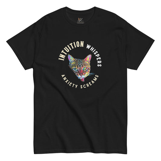 Intuition Whispers Unisex Classic Tee - My Social Cat Bonafide Boutique LLCIntuition Whispers Unisex Classic TeeT-shirtMy Social Cat Bonafide Boutique LLCBlackSanxietycat