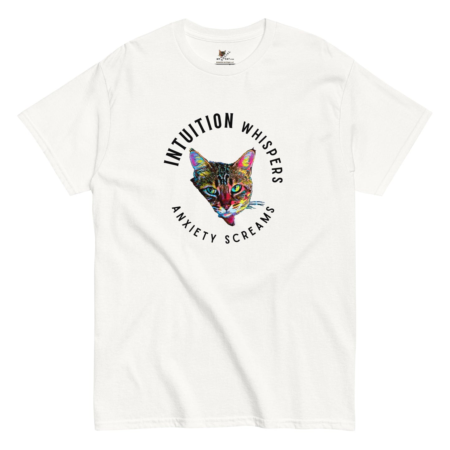 Intuition Whispers Unisex Classic Tee - My Social Cat Bonafide Boutique LLCIntuition Whispers Unisex Classic TeeT-shirtMy Social Cat Bonafide Boutique LLCWhiteSanxietycat
