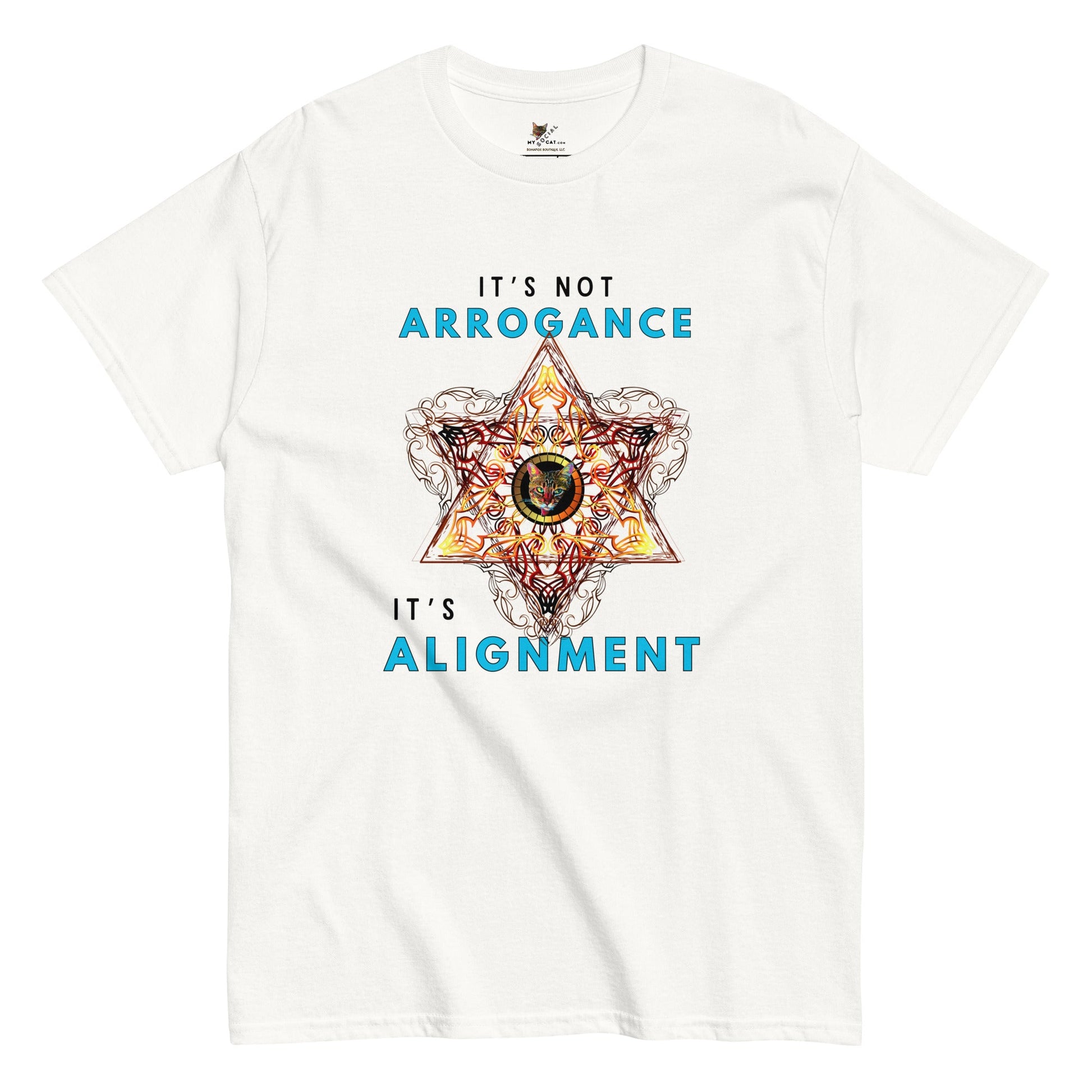It's Not Arrogance It's Alignment Unisex Classic Tee - My Social Cat Bonafide Boutique LLCIt's Not Arrogance It's Alignment Unisex Classic TeeT-shirtMy Social Cat Bonafide Boutique LLCWhiteSalignmentarrogance