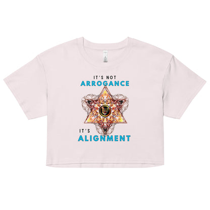 It's Not Arrogance It's Alignment Women’s Crop Top - My Social Cat Bonafide Boutique LLCIt's Not Arrogance It's Alignment Women’s Crop TopT-shirtMy Social Cat Bonafide Boutique LLCOrchidXSalignmentarrogance