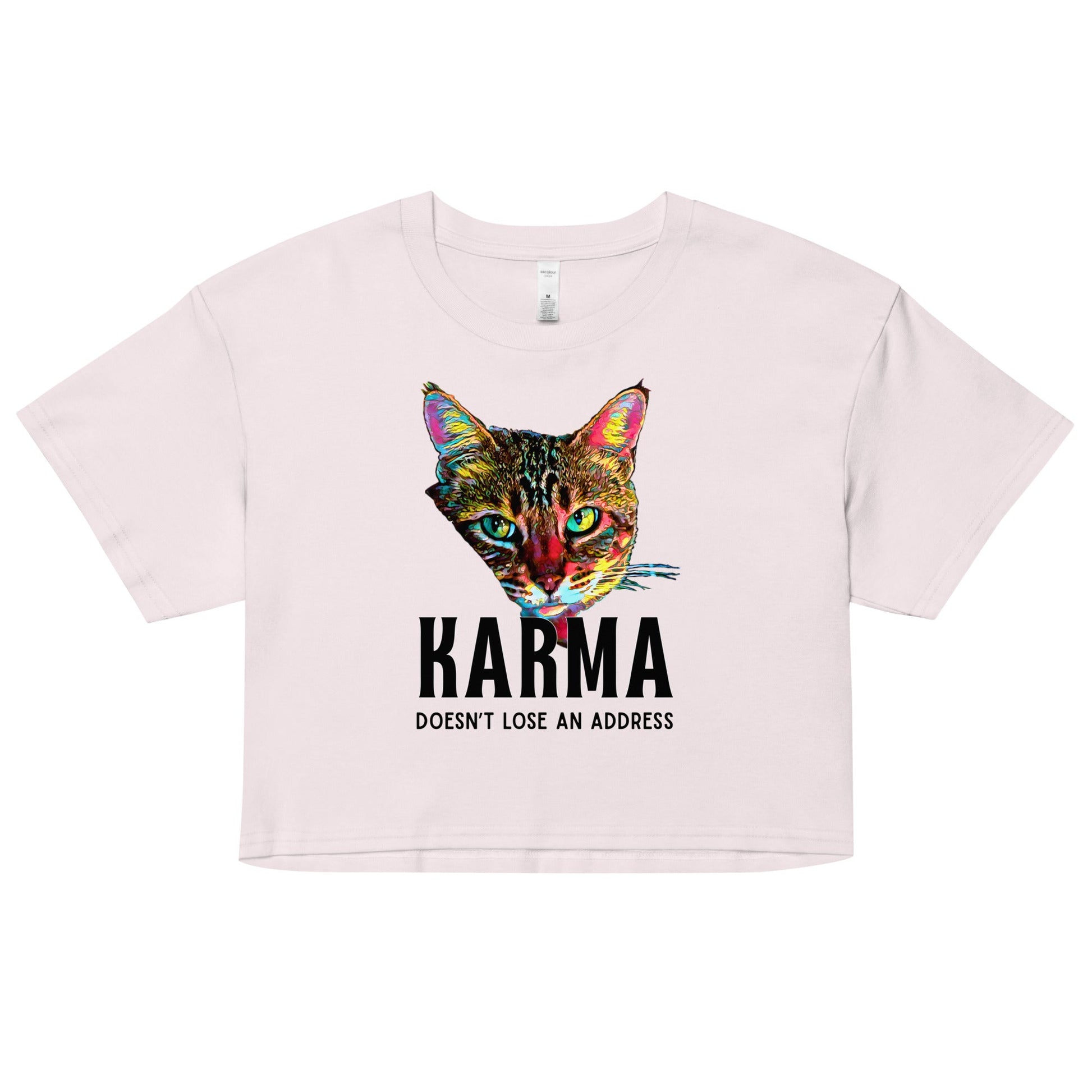 Karma Doesn't Lose an Address Women’s Crop Top - My Social Cat Bonafide Boutique LLCKarma Doesn't Lose an Address Women’s Crop Topcrop topMy Social Cat Bonafide Boutique LLCOrchidXSaddresscat