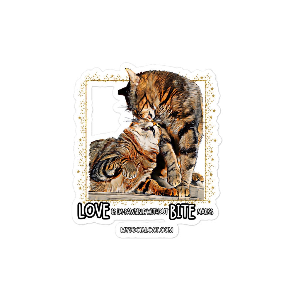 Love Is Im-Pawsible Bubble-free stickers
