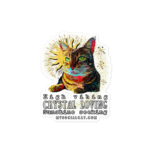 kiss cut sticker vinyl cat design 4x4