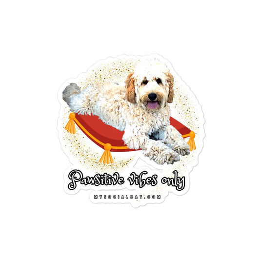 Custom Pawsitive Vibes Bubble-free stickers