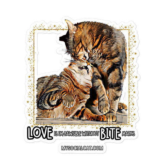Love Is Im-Pawsible Bubble-free stickers