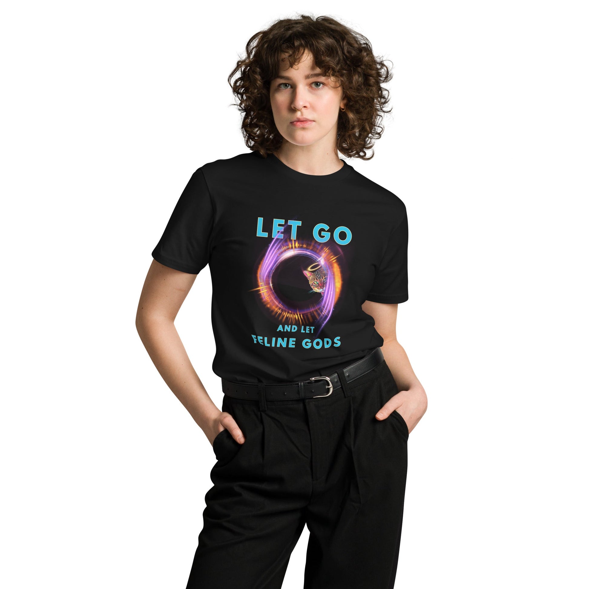 Let Go and Let Feline Gods Unisex Premium Tee - My Social Cat Bonafide Boutique LLCLet Go and Let Feline Gods Unisex Premium TeeT-shirtMy Social Cat Bonafide Boutique LLCSfelinego