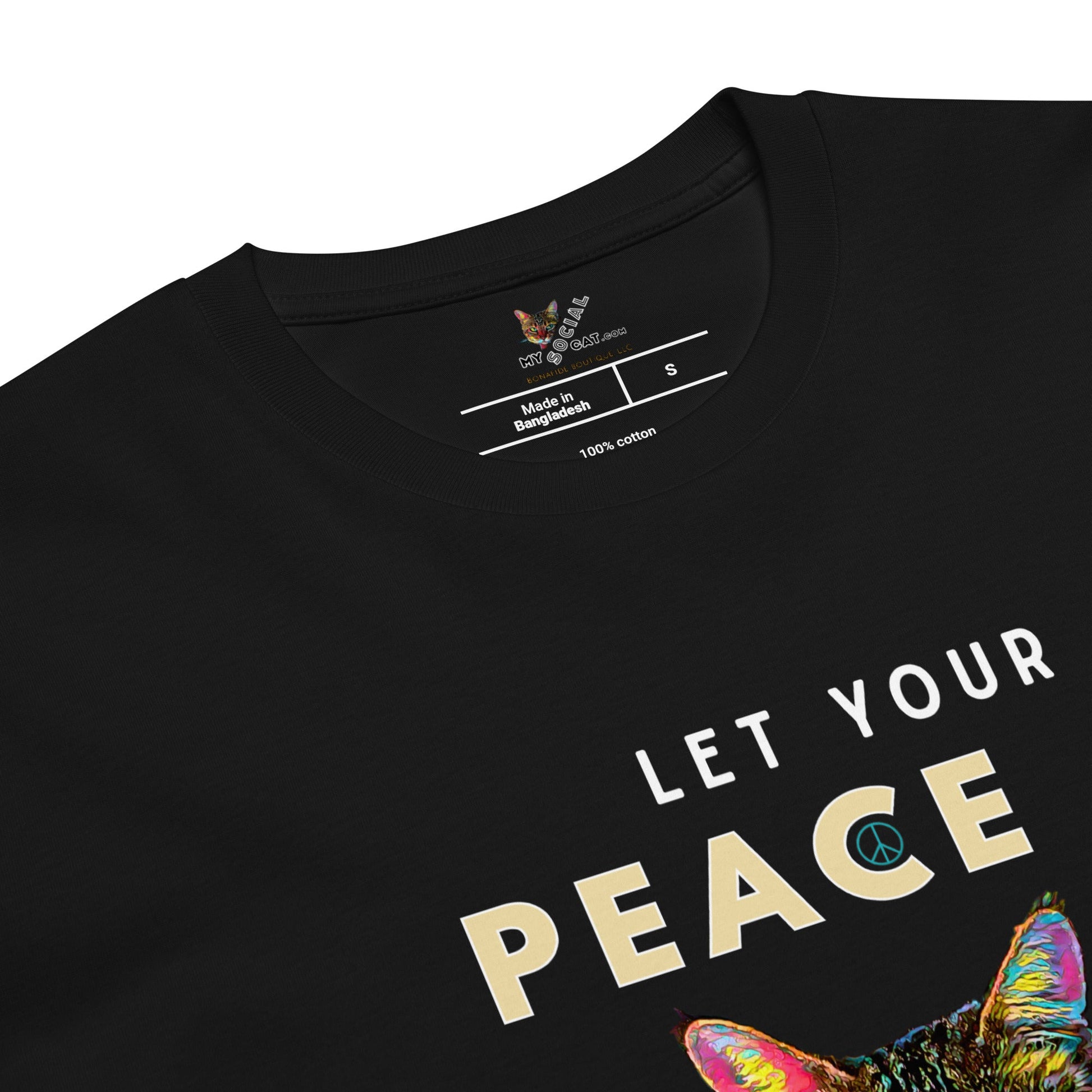 Let Your Peace be Louder than Chaos Unisex Premium Tee - My Social Cat Bonafide Boutique LLCLet Your Peace be Louder than Chaos Unisex Premium TeeT-shirtMy Social Cat Bonafide Boutique LLCScatchaos