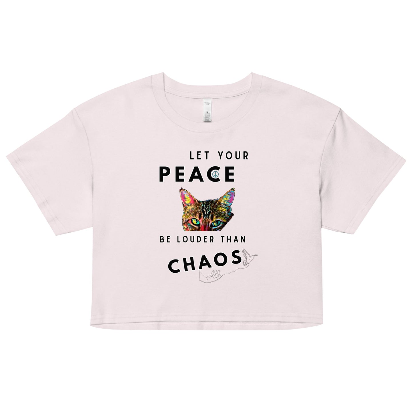 Let Your Peace be Louder than Chaos Women’s Crop Top - My Social Cat Bonafide Boutique LLCLet Your Peace be Louder than Chaos Women’s Crop Topcrop topMy Social Cat Bonafide Boutique LLCOrchidXScatchaos