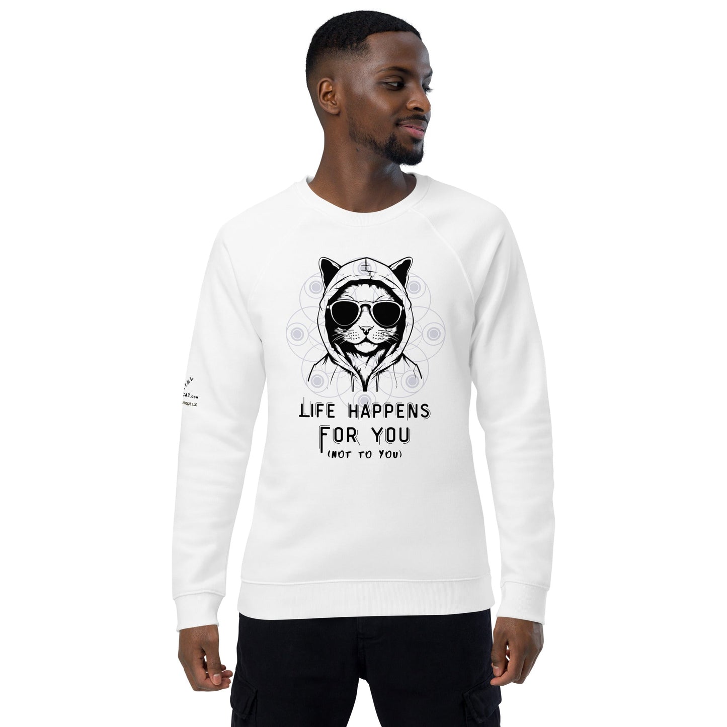 Life Happens For You Plush Organic Sweatshirt - My Social Cat Bonafide Boutique LLCLife Happens For You Plush Organic SweatshirtSweatshirtMy Social Cat Bonafide Boutique LLCXScathappens