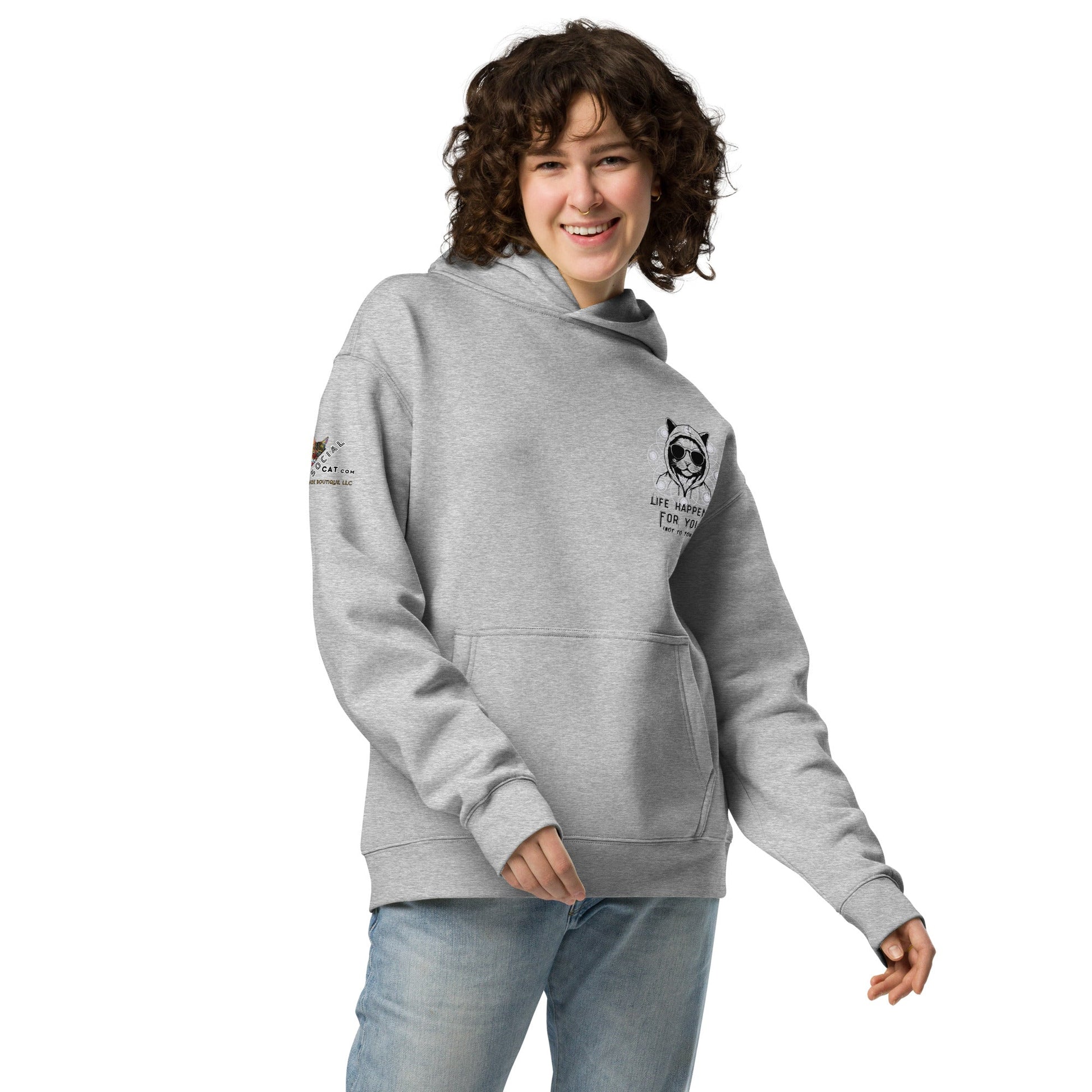 Life Happens For You Unisex Plush Hoodie - My Social Cat Bonafide Boutique LLCLife Happens For You Unisex Plush HoodieHooded sweatshirtMy Social Cat Bonafide Boutique LLCSforhappens