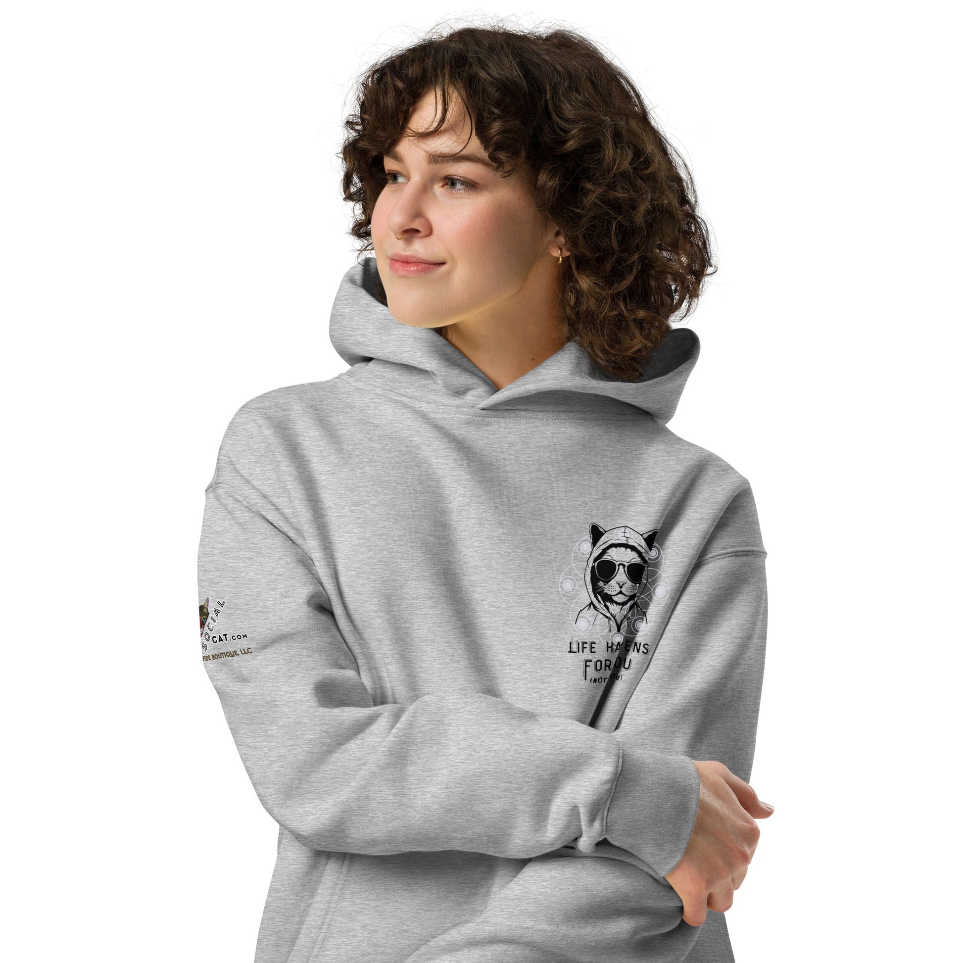 Life Happens For You Unisex Plush Hoodie - My Social Cat Bonafide Boutique LLCLife Happens For You Unisex Plush HoodieHooded sweatshirtMy Social Cat Bonafide Boutique LLCSforhappens