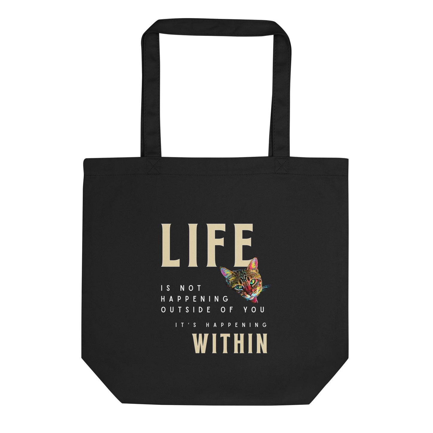 Life Within You Eco Organic Cotton Tote Bag - My Social Cat Bonafide Boutique LLC   