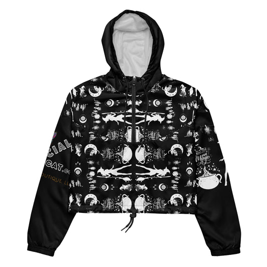 Make Your Own Magic Women’s Cropped Windbreaker (black) - My Social Cat Bonafide Boutique LLCMake Your Own Magic Women’s Cropped Windbreaker (black)WindbreakerMy Social Cat Bonafide Boutique LLCXSallblack