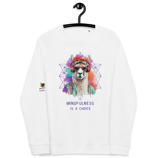 Mindfulness Plush Organic Sweatshirt - My Social Cat Bonafide Boutique LLCMindfulness Plush Organic SweatshirtSweatshirtMy Social Cat Bonafide Boutique LLCWhiteXSmindfulnessorganic