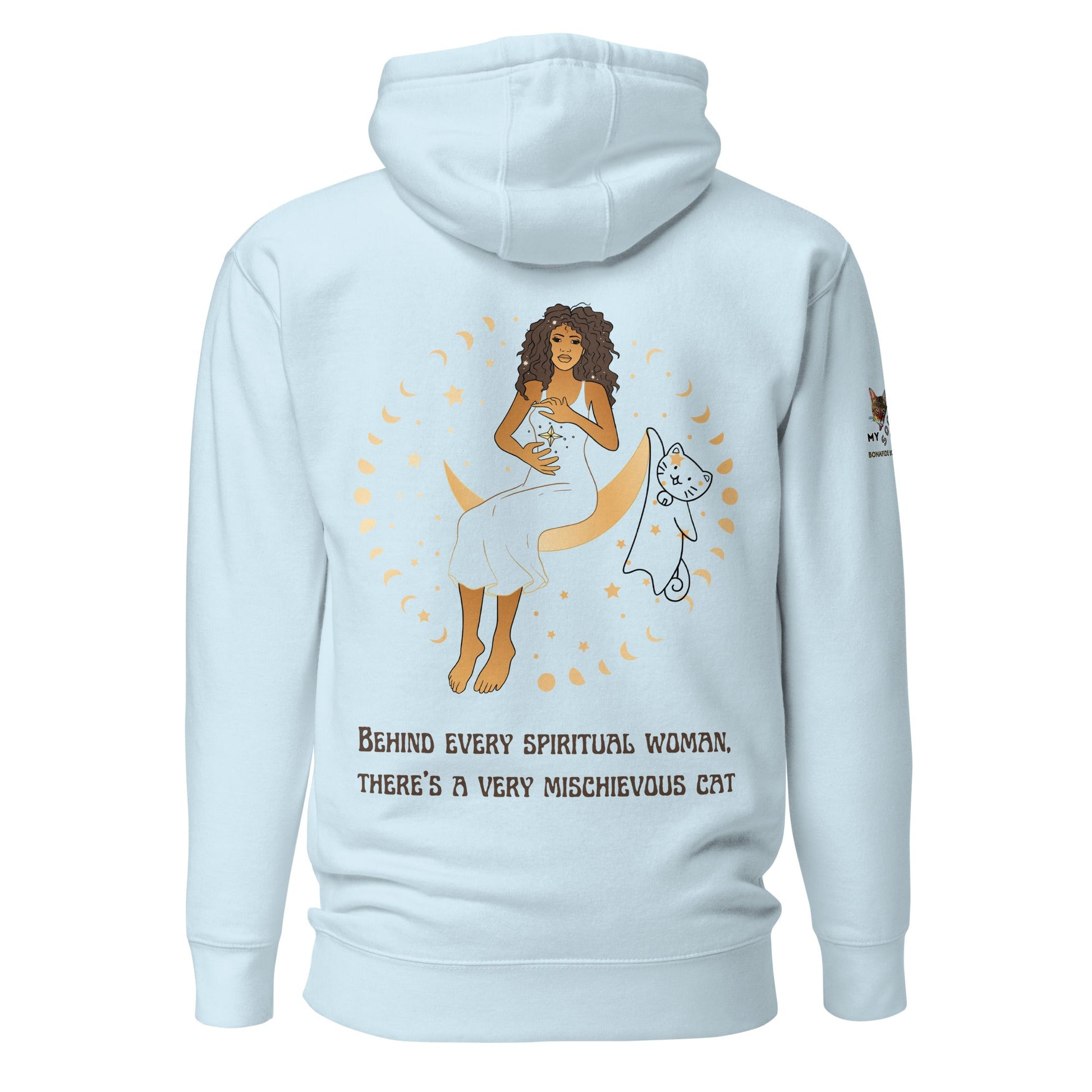 Mischievous Cat Unisex Hoodie - My Social Cat Bonafide Boutique LLCMischievous Cat Unisex HoodieHooded sweatshirtMy Social Cat Bonafide Boutique LLCSky BlueScathoodie