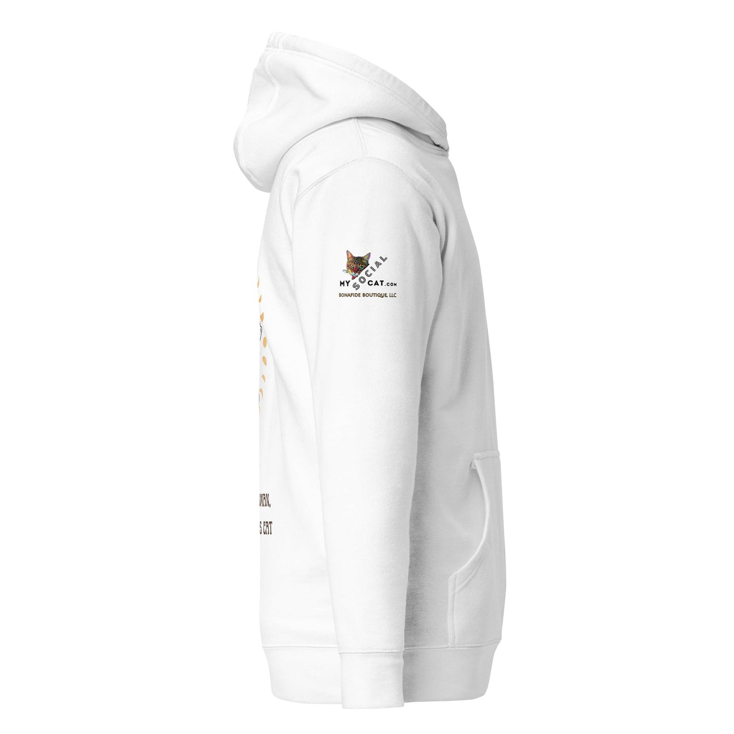 Mischievous Cat Unisex Hoodie - My Social Cat Bonafide Boutique LLCMischievous Cat Unisex HoodieHooded sweatshirtMy Social Cat Bonafide Boutique LLCWhiteScathoodie