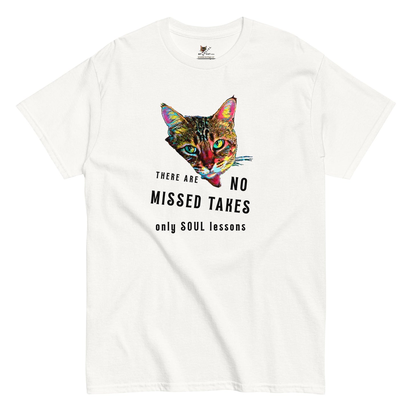 Missed Takes Unisex Classic Tee - My Social Cat Bonafide Boutique LLCMissed Takes Unisex Classic TeeT-shirtMy Social Cat Bonafide Boutique LLCWhiteScatlessons
