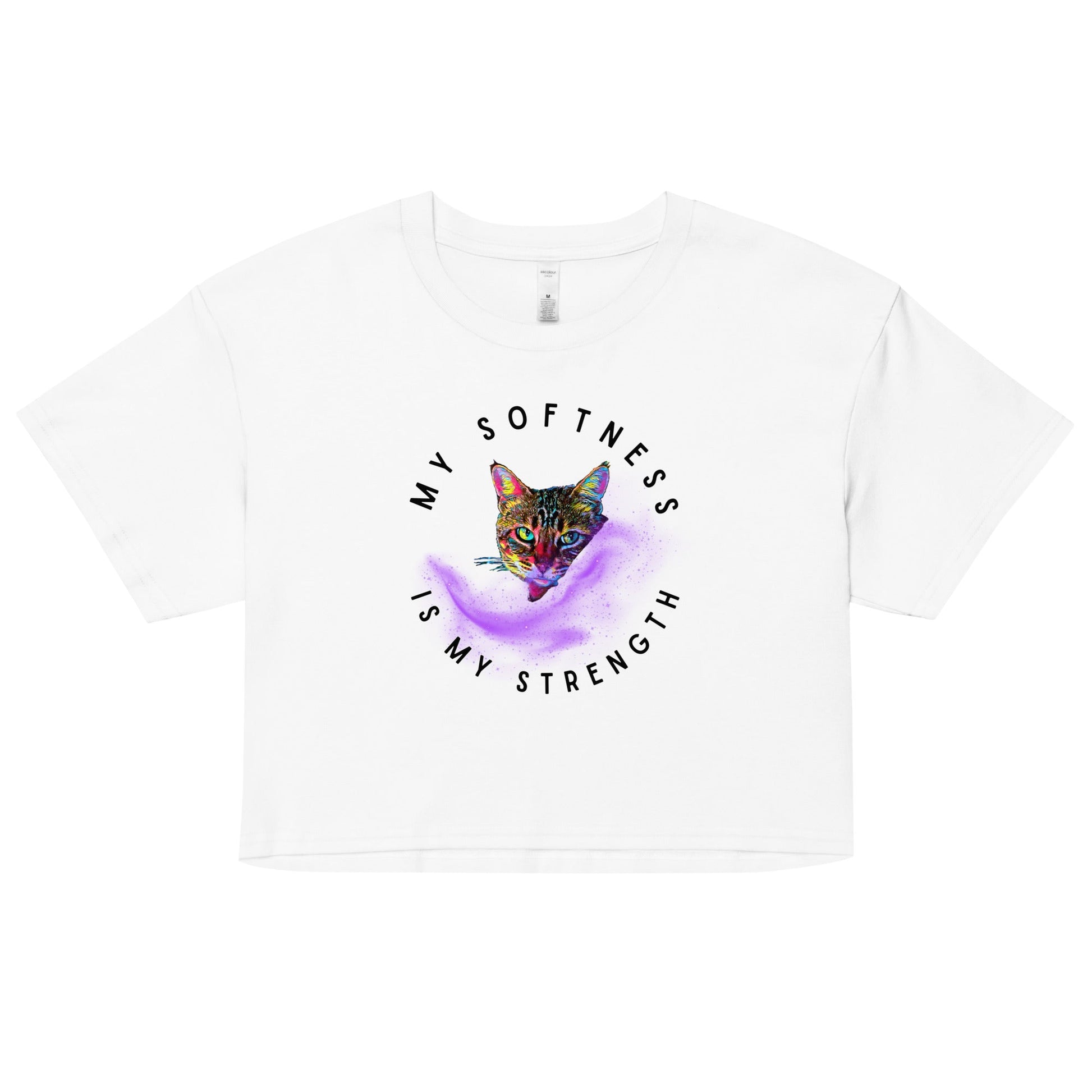 My Softness is My Strength Women’s Crop Top - My Social Cat Bonafide Boutique LLCMy Softness is My Strength Women’s Crop Topcrop topMy Social Cat Bonafide Boutique LLCWhiteXScropmy