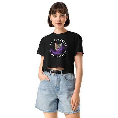 My Softness is My Strength Women’s Crop Top - My Social Cat Bonafide Boutique LLCMy Softness is My Strength Women’s Crop Topcrop topMy Social Cat Bonafide Boutique LLCBlackScropmy